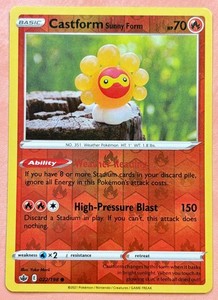 Castform Sunny Form 022/198 Chilling Reign Reverse Holo