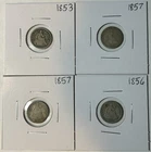 Lot of 4 Seated Liberty Half Dimes H10C 1856 1853 1857
