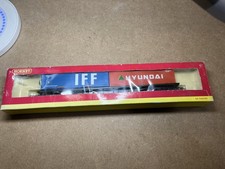 Hornby R6139 2 x 30ft Containers wagon IFF - HYUNDAI NIB