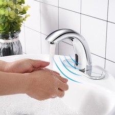 Aquaterior Bathroom Touchless Faucet for Bathroom Sink Basin Chrome AQT0006
