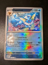 Vaporeon (Master Ball Pattern) 022/131 Prismatic Evolutions Holo M/NM Pokémon 