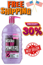 Vitalcare Mega Hold All Day Power Hair Gel, 40 Oz Alcohol-Free Frizz Control