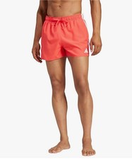 adidas Men's 3-Stripes 3-Inch Swim Shorts Size 2XL Orange New