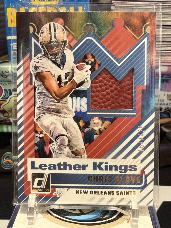 2025 Donruss Chris Olave Leather Kings #LK-COE Ball Relic /425 SP Saints TZ