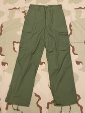 Dead Stock  2nd Pattern Vietnam War Era OD Jungle Pants Size S-R Poplin
