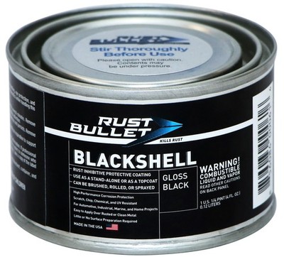 BlackShell - Gloss Black - 4 Oz - Corrosion Preventive Coating, UV Resistant ...