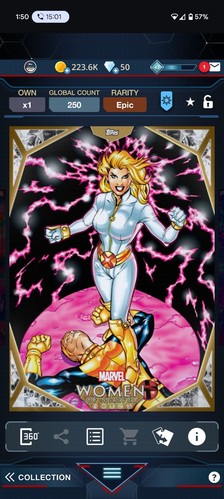Topps Marvel Collect Women Of Marvel 25 White Queen Limited To 250 Epic Digital - Picture 1 of 2
