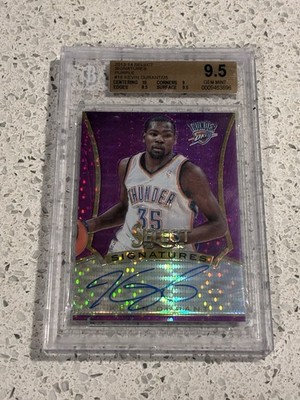 2013 SELECT SIGNATURES PURPLE SP 15/25 KEVIN DURANT AUTO #18 BGS 9.5 AUTO 10