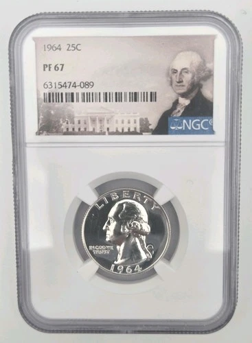 1964 Proof Washington Quarter NGC PF67