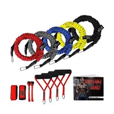 Resistance Bands, 15 Pieces Exercise Elastic Bands Set, 20lbs to 40... Fast Ship