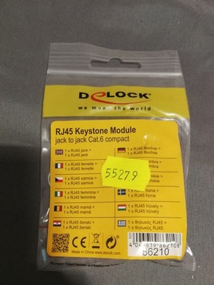 Delock RJ45 Keystone Module Einschub 86210 Cat.6 compact Jack to Jack neu