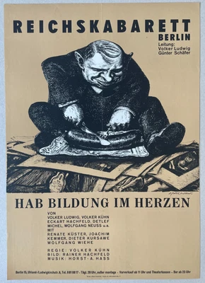 Plakat Poster Reichskabarett Berlin Kabarett Geschichte 68er Abb: A. Paul Weber - Bild 1 von 2