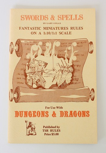 TSR Dungeons & Dragons: Swords & Spells Miniatures Rules 1st printing 1976