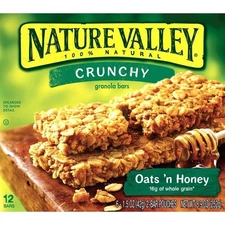 Nature Valley Crunchy Granola Bars Oats N Honey Pack Of 4 8.90Oz Box