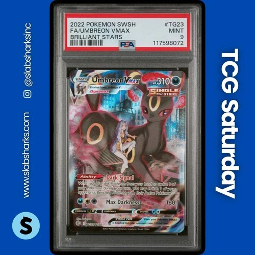 2022 POKEMON SWSH BRILLIANT STARS TRAINER GALLERY #TG23/TG30 UMBREON VMAX PSA 9