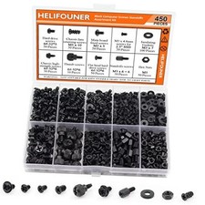 450 Pieces Computer Standoffs Screws Assortment Kit for 2.5" SSD, Hard Black
