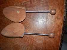 Vintage Pair of Wooden Shoe Mold Stretchers Marked 41