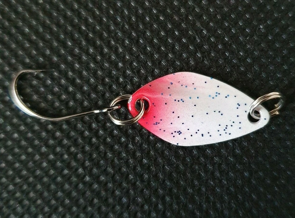 6x 1,2 g Mini Japanblinker + 5 Snaps Forellenblinker Trout Spoon Set Angelköder - Bild 3 von 4