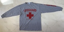Vintage Lifeguard Ft Walton Beach, FL 2002 Gray L/S T Shirt Top M Delta