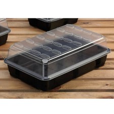 Garland Large Black Budget Propagator Seed Greenhouse Holes and Lid - 37.5cm