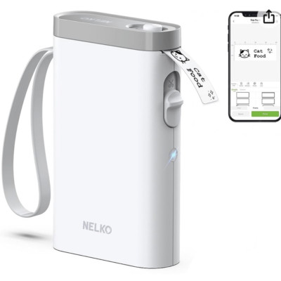 NELKO Label Maker Machine with Tape, P21 Portable Bluetooth Label Printer