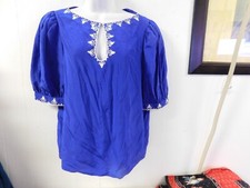 1980s Era Oscar de la Renta 100 Silk Blouse sz 10 w/ Original Tag NEW/Old Stock