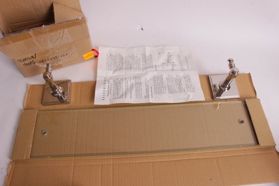 New Pottery Barn Pearson Glass Bath Shelf 24 2 Polished Nickel