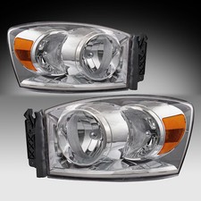 For 2006 2007 2008 Dodge Ram 1500 2500 3500 Headlight Chrome Halogen Headlamps For 2006 2007 2008 Dodge Ram 1500 2500 3500 Headlight Chrome Halogen Headlamps