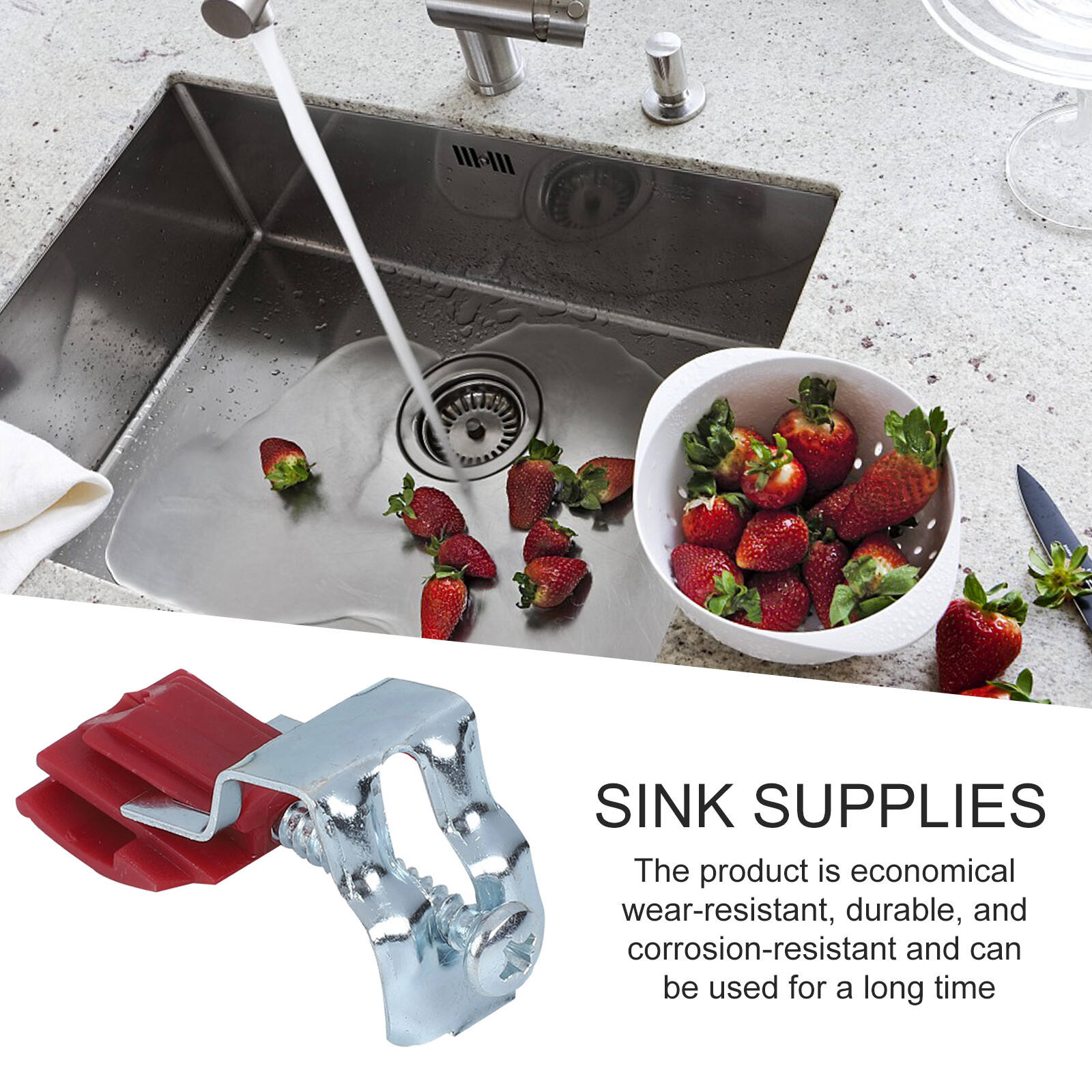 10x Udermount Sink Clips Kitchen Sink Clips Fastener Stainless Steel