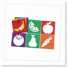 Kids' Fruit and Vegetable Shape Set - 8 Inches, Jumbo, Sturdy, High-Quality, Was