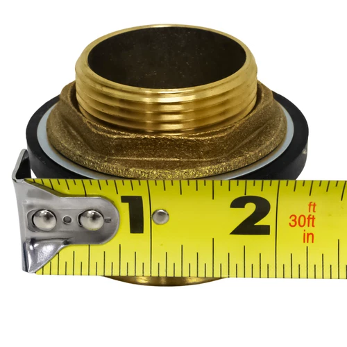 ProFlo PF107 1-1/2" x 1-1/4" Urinal Spud – Cast Brass w/ Rubber Gasket - Picture 2 of 12