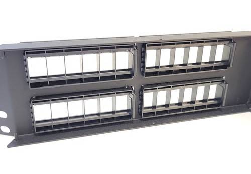 NUEVO TE Connectivity AMP Cat6A 48 puertos 19" panel de conexión en ángulo 2U 2111573-1 48P - Imagen 3 de 6