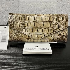 Brahmin Veronica Envelope Wallet CASHEW MELBOURNE Leather NWT
