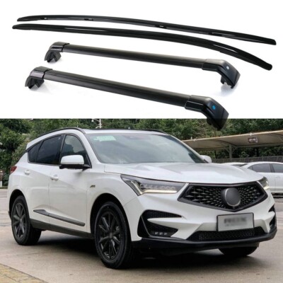 2PC Roof Rails +2PC Cross Bars Fit For Acura RDX 2019-2026