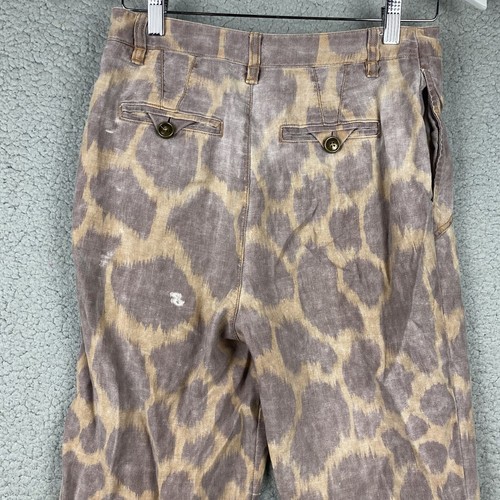 Anthropologie Tamarind Trouser Joggers Size 2 Lyocell Linen Soft Animal Leopard - Picture 5 of 16