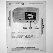 Arvin Models 581TFM 780TFM AM FM Table Top Radio - SAMS Photofact   1954 - New