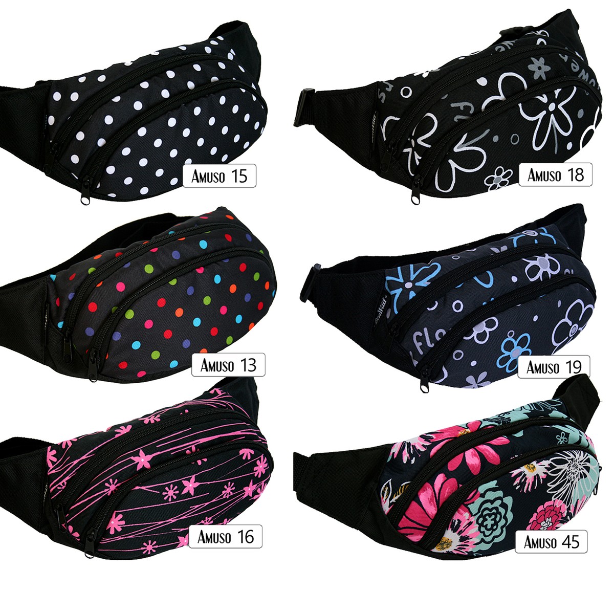 Rawstyle Bauchtasche Amuso - Stylische Hüfttasche Mit 31 Motiven