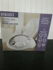 White Noise Sound Machine Portable Sleep Therapy 6 Relaxing Nature Sounds