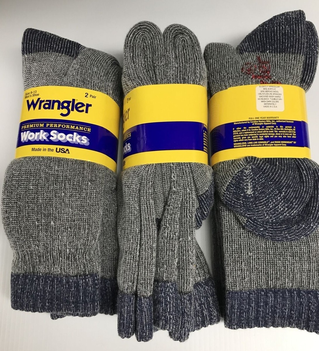 専用3 Wrangler Merino Wool Boot Sock, L (Fits Men's Shoe 9-13), 6 pairs