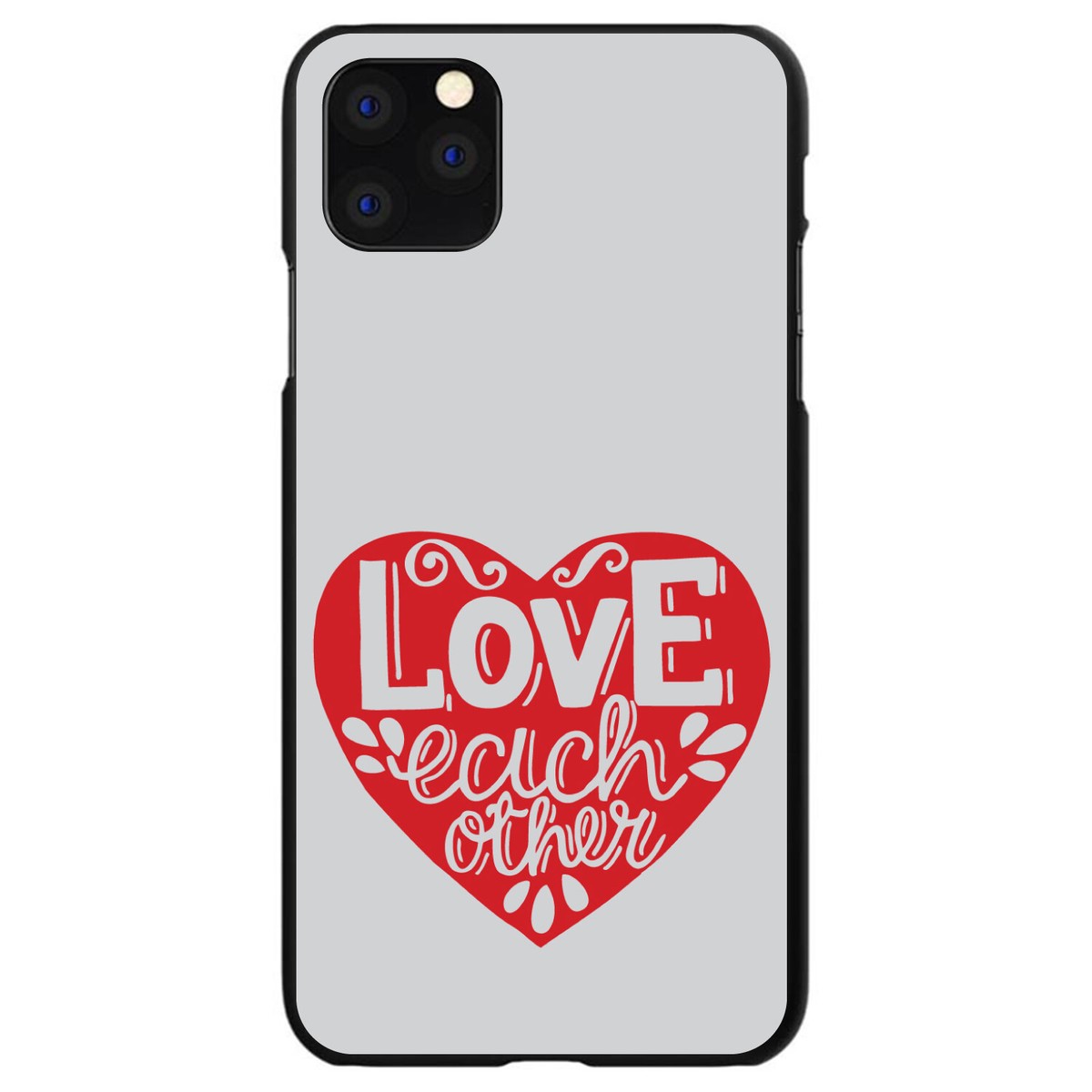 Hard Case Cover for iPhone Samsung Galaxy Red Heart Love Each