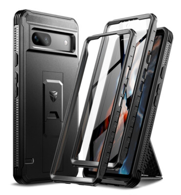 Dexnor Full Body Shockproof Case for Google Pixel 7A Built-in Kickstand