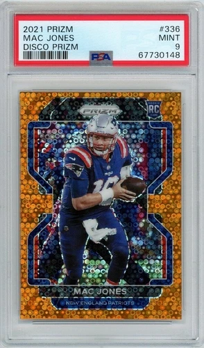 MAC JONES 2021 Panini Prizm Disco RC Rookie #336 PSA 9 Mint Patriots Jaguars