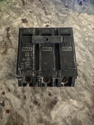GE THHQB32100  3 Pole 100 Amp  Bolt on Breaker 