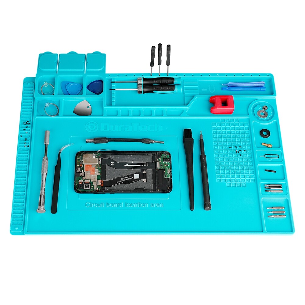 DURATECH Silicone Soldering Mat Magnetic Work Mat 932°F Electronic