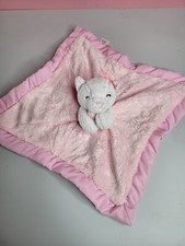 Carter  s Kitten Cat Lovey Pink and White Security Blanket Plush 2022