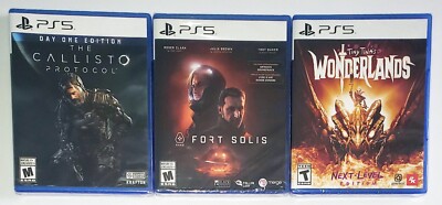 3 Sony PlayStation 5 PS5 Games Lot Bundle Callisto Protocol Fort Solis Tiny Tina