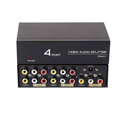 LEAGY Selettore/Switch RCA 3 Ingressi - 1 Uscita, Commutatore Audio/Video Per TV, Xbox, Lettori DVD Con Cavo Incluso - 2