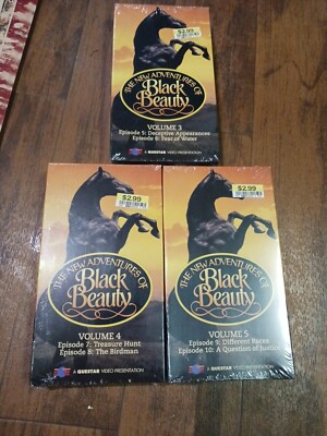 The New Adventures of Black Beauty VHS-Vol 3, 4, 5 Box Set Brand New Sealed