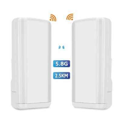UeeVii 5.8G 2.5KM Wireless WiFi Bridge Point-to-Point Outdoor CPE WIFI Extender