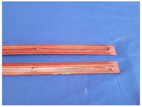 1987-1993 Ford Mustang GT LX 5.0L Pair of Door Sill Scuff Plates Red Trim 2298 - Picture 9 of 12